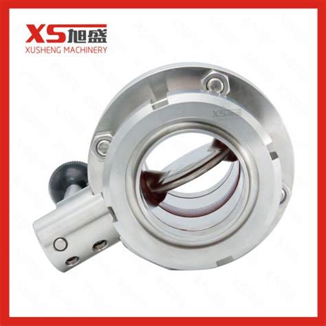 Stainless Steel Sanitary SMS Union Ends Manual Butterfly Valves