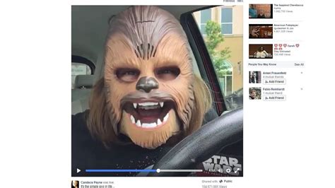 Facebook Live J Hrige Mit Chewbacca Maske Knackt Rekord