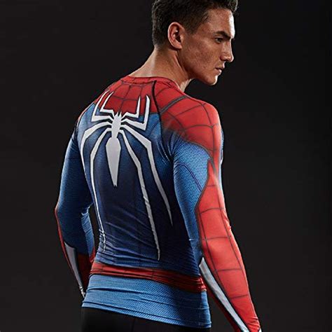 Raglan Sleeve Spiderman 3D Printed T Shirts Men Compression Shirts