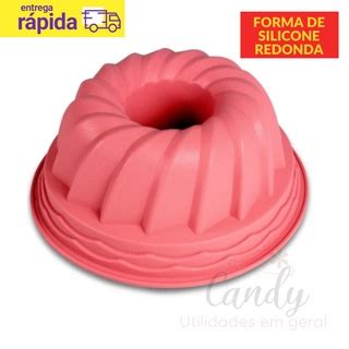 Forma Assadeira De Silicone Para Bolo Pudim Redonda Grande Shopee Brasil