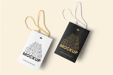 Free Double Gift Bag Mockup Mockupbee