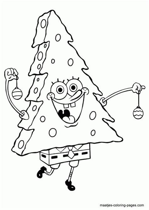 Spongebob Christmas Coloring Pages Coloring Nation