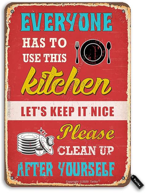 Kitchen Clean Up Signs