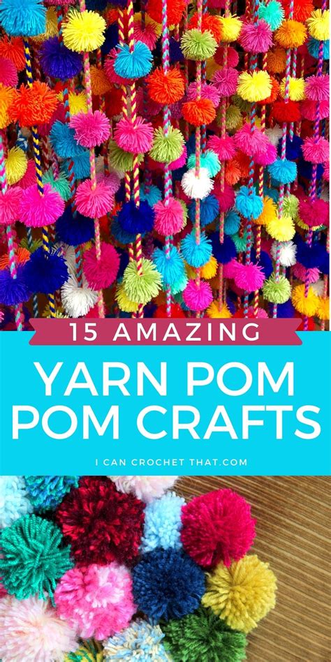 15 Incredible Diy Pom Pom Crafts You Have To Try I Can Crochet That