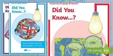 👉 European Day Of Languages Facts Display Posters Twinkl