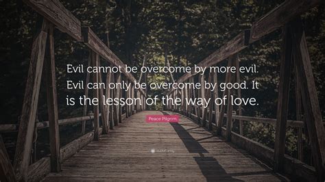 Peace Pilgrim Quote “evil Cannot Be Overcome By More Evil Evil Can