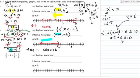 MAT 123 Finite Math Section 1 1 Part 3 Solving Inequalities YouTube