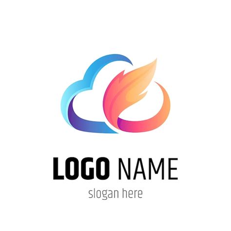 Premium Vector Leaf And Cloud Logo Concept W