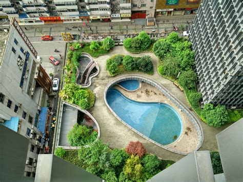 Resort with pools in Chengdu, Sichuan, China image - Free stock photo