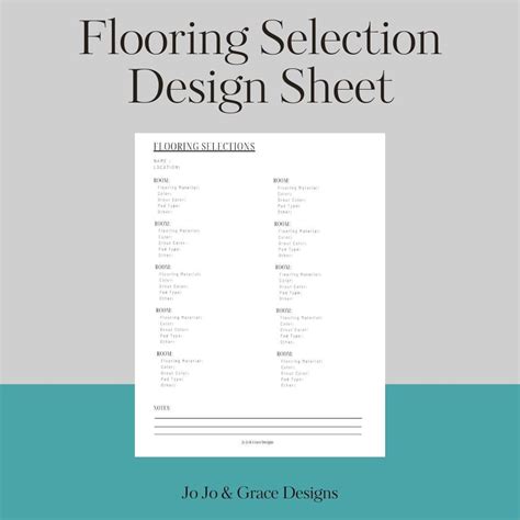 Flooring Selection Sheet Builder Color Selections New Home Construction Detailed Designer