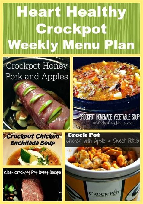 We Are Sharing Our Crockpot Weekly Menu Plan With You Its Heart