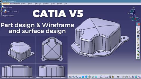 Tutorial CATIA V5 Part Design Wireframe And Surface Design YouTube