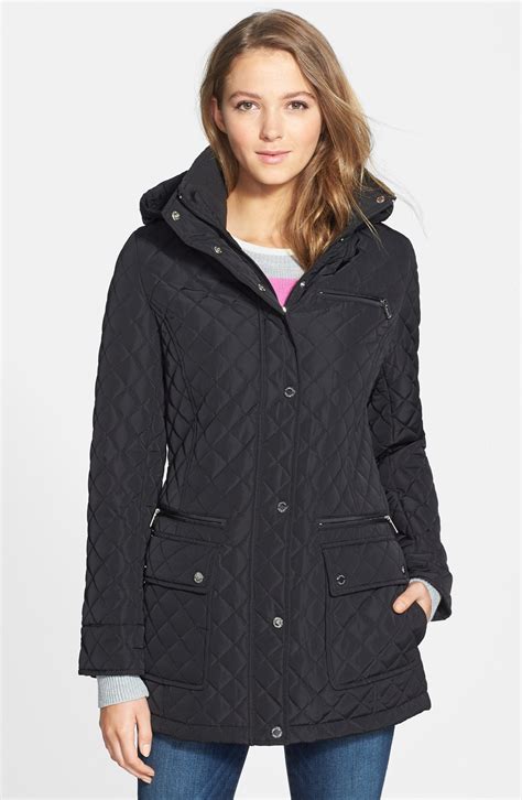 Calvin Klein Quilted Jacket With Removable Hood Online Only Nordstrom