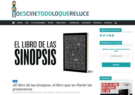 El Libro De La Sinopsis En No Es Cine Todo Lo Que Reluce
