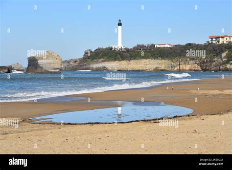 Biarritz France 15 Janvier 2023 Vues Dhiver Sur Le Phare De