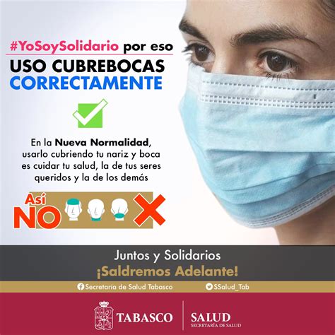 SSalud Tabasco On Twitter Usa Correctamente El Cubrebocas Este Debe