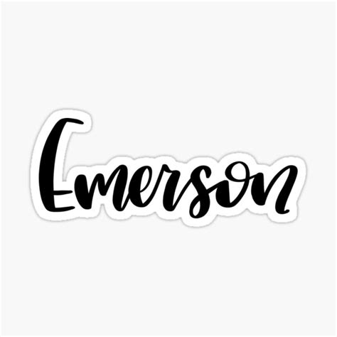 Emerson Sticker For Sale By Ellietography Redbubble