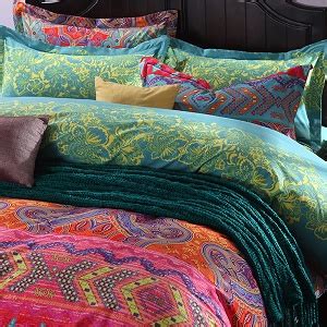 Amazon HNNSI 4 Pieces Bohemia Ethnic Bedding Sets Queen Size