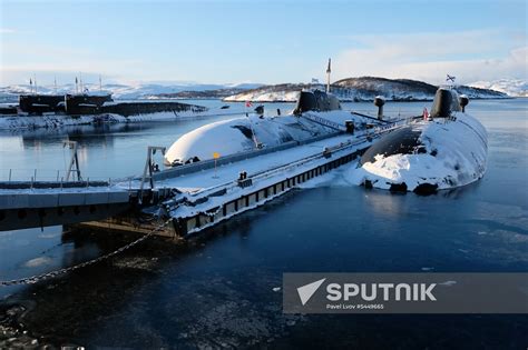 Northern Fleet Submarines At Gadzhiyevo Naval Base In The Murmansk