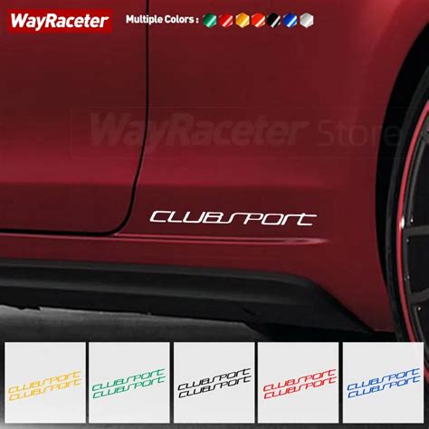 2 Pcs Door Side Skirt Sticker Gti Clubsport Styling Graphics Reflective Vinyl Decal For