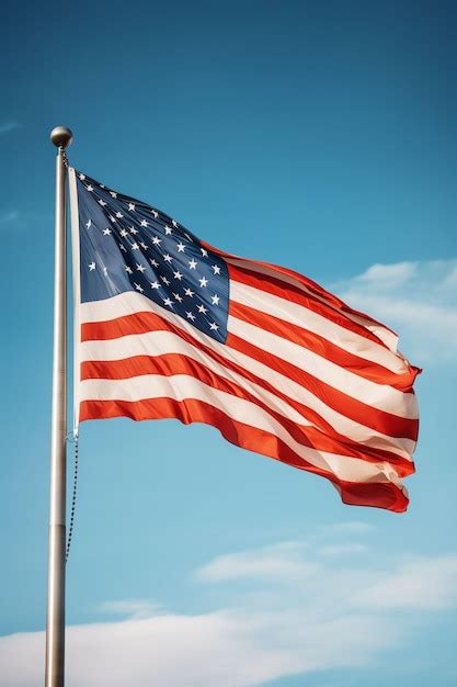 Premium AI Image | waving the patriotic american flag clearly against ...