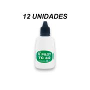 Tinta Para Carimbo 42ml Preta 12 Unidades Pilot