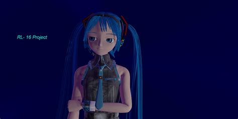 Anime Vocaloid Hatsune Miku Blender 3d Blender Blue Hair Long