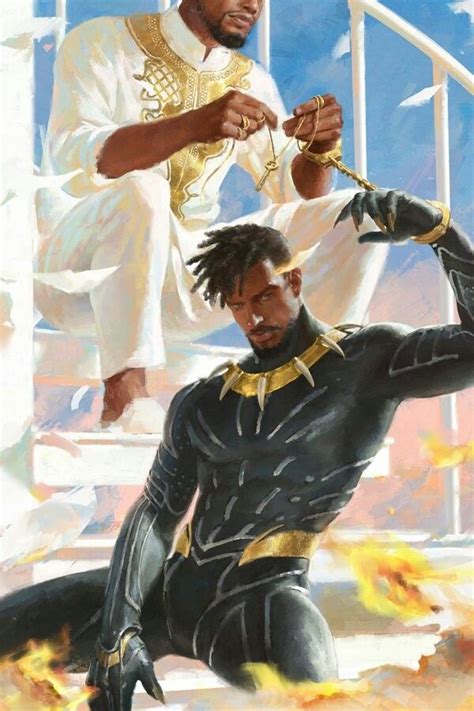 T Challa And Erik Killmonger Black Panther Cr Krabat Black Panther Marvel Black Panther