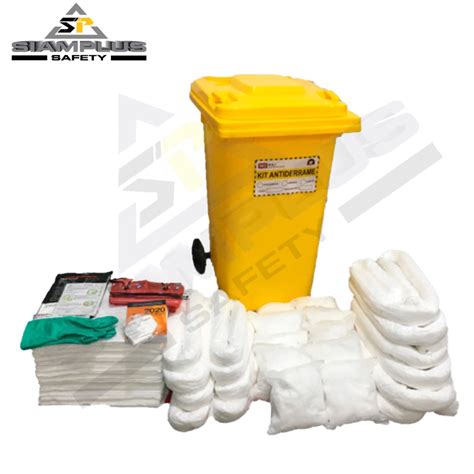 Kit Antiderrame Hidrocarburos Contenedor De 240 Lt Siamplus Safety