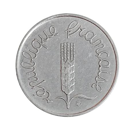 MONNAIE FRANCE 1 centime à l épi Vème République 1964 Acier inoxydable