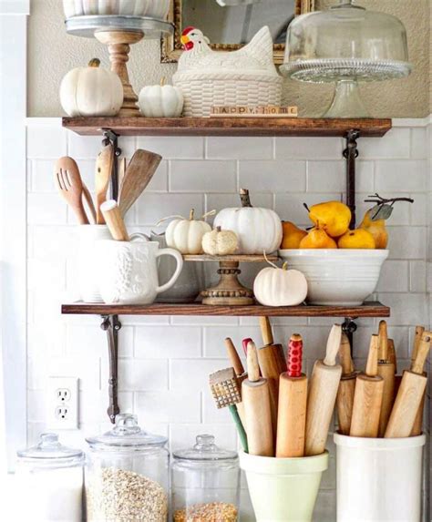 Rustic Farmhouse Kitchen Shelves Soul Lane