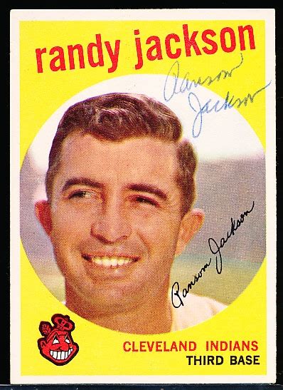 Lot Detail Autographed 1959 Topps Bsbl 394 Randy Jackson Indians