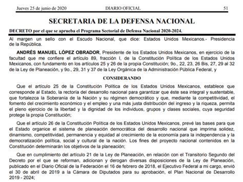 Publica Dof Programa Sectorial De Sedena 2020 2024 Hot Sex Picture