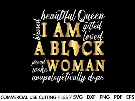 I Am Black Woman History Svg Black History Month Svg Black Etsy