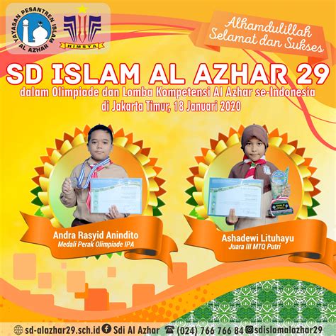 Prestasi Sd Islam Al Azhar 29 Bsb Semarang Pada Olimpiade Dan Lomba