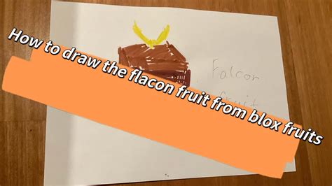 How To Draw The Falcon Fruit From Blox Fruits Youtube