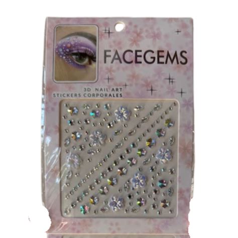 Strass Para O Rosto - Strass para o Rosto 3D Auto Adesivas Face Gems | Shopee Brasil