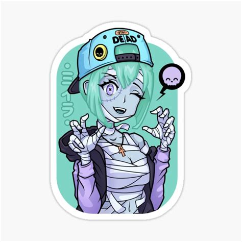 "Anime Mummy Girl" Sticker for Sale by KawaiiKrypt | Redbubble