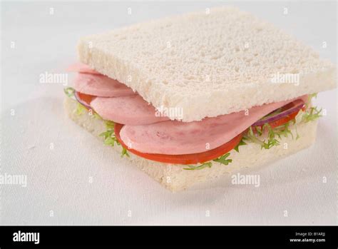 Chopped ham and tomato sandwich Stock Photo - Alamy