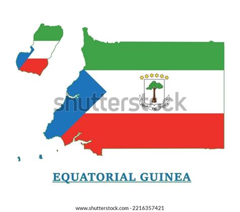 Equatorial Guinea National Flag Map Design Stock Vector Royalty Free