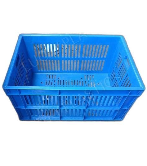 Blue Rectangular Plastic Crate At Rs Piece Plastic Storage Crate