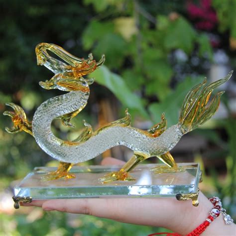 Handmade Glass Dragon Chinese Dragonglass Art Home Etsy