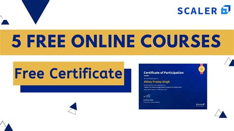 Free Online Courses With Certificate By Scaler Academy Free