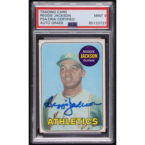 Reggie Jackson Signed Topps Rc Psa Autograph Graded Psa