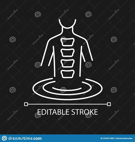 Zwembehandeling Wit Lineair Pictogram Voor Donker Thema Vector