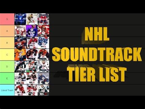 NHL Soundtrack Tier List YouTube