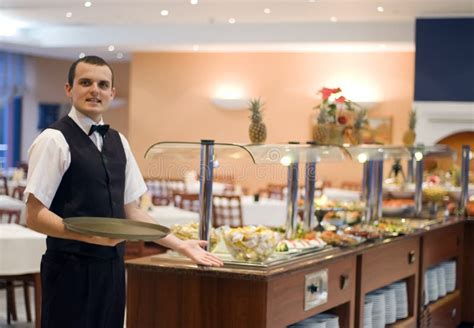 Waiter and buffet stock image. Image of show, presents - 4376207