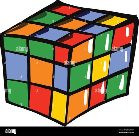 Rubiks Cube Illustration Vector On A White Background Stock Vector