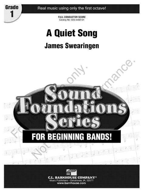 A Quiet Song by James Swearingen| J.W. Pepper Sheet Music