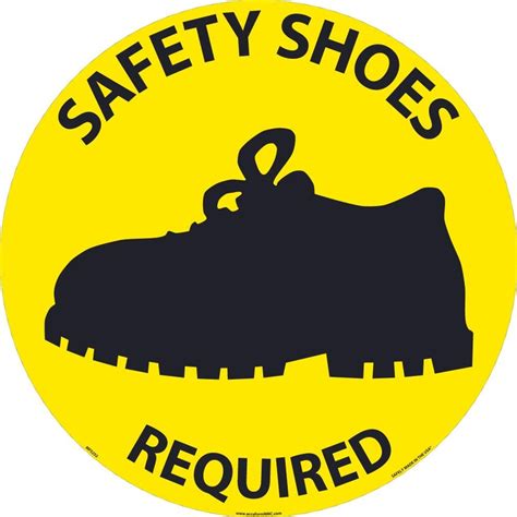 Walk On Slip Gard Floor Sign Safety Shoes Required Mfs